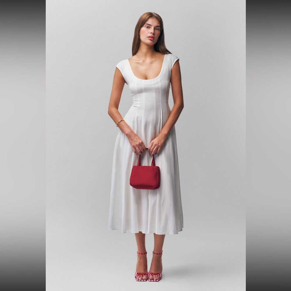 Danielle Guizio Leila Dress White Size Medium NWT